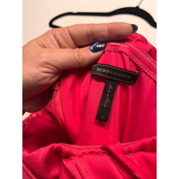 BCBGMAXAZRIA Palais One Shoulder Cocktail Dress Size 0 - Picture 6 of 11